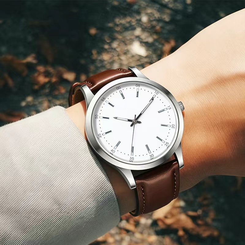 Спортивные часы Virtue Man, OEM/ODM, индивидуальный дизайн логотипа, роскошные мужские деловые часы с кожаным ремешком, корпусом из сплава, кварцевым механизмом.