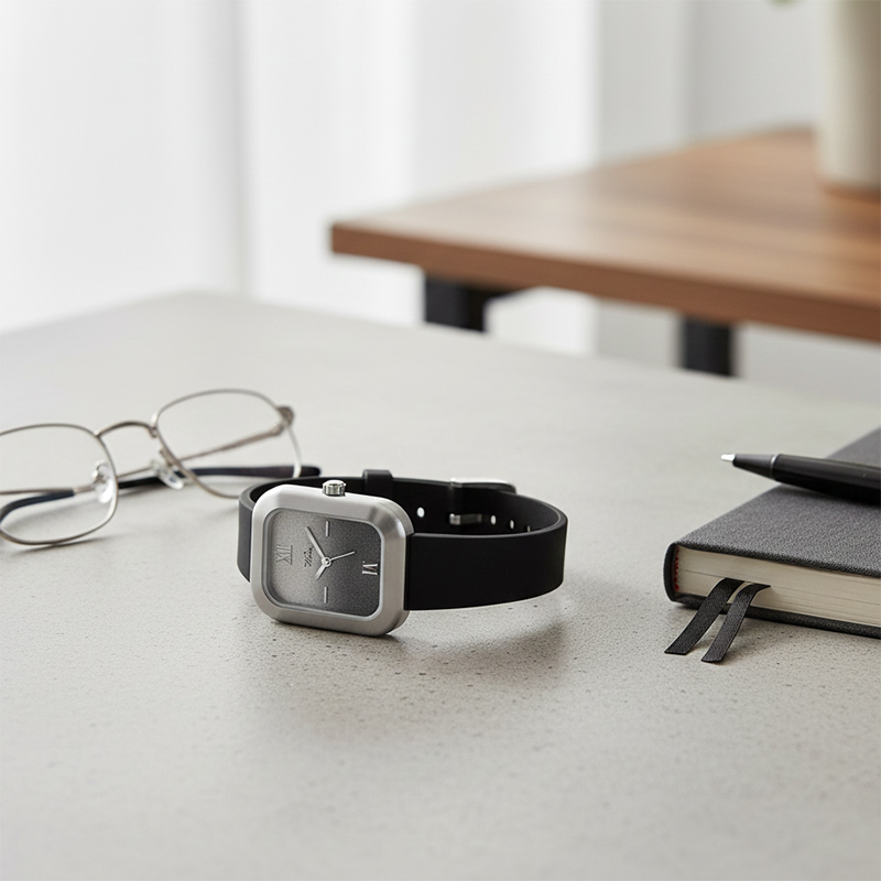 Наручные часы Virtue Custom, классический простой аналоговый циферблат, силиконовый ремешок, водонепроницаемость 3ATM, элегантный, роскошный, модный дизайн. - Virtue