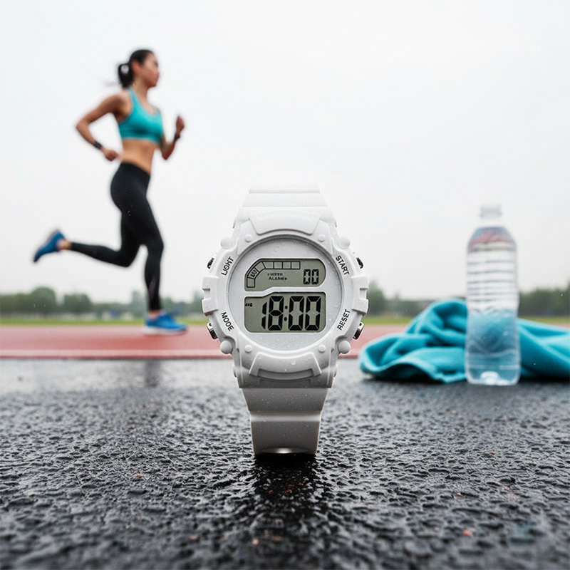 Модные водонепроницаемые спортивные цифровые часы для детей, разноцветные наручные часы с будильником, вдохновленные Неделей моды, кварцевые часы. - Virtue