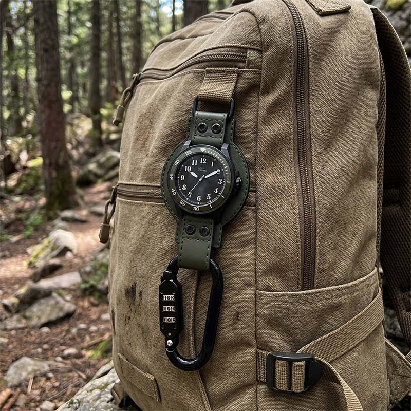 Мужские винтажные кварцевые карманные часы Virtue Unisex Custom Heavy Duty Carabiner с карабином, модные и популярные, для активного отдыха и спорта. - Virtue