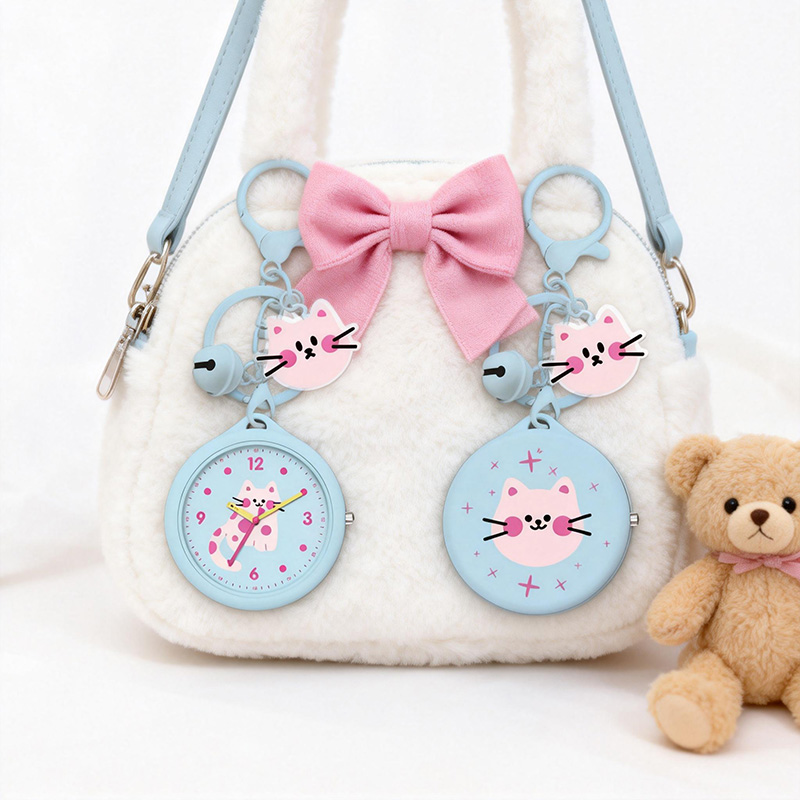 Креативный брелок-кошелек в виде мультяшного кота для монет, милый кулон, изящный аксессуар для школьного рюкзака (оптовая продажа). - Virtue