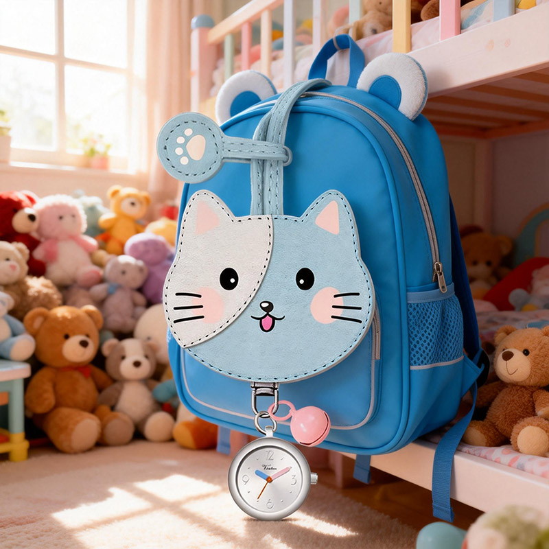 Высококачественные модные спортивные кварцевые карманные часы для студентов из искусственной кожи с индивидуальным логотипом, корпусом из сплава, водонепроницаемые, с циферблатом и стрелками (3BAR). - Virtue