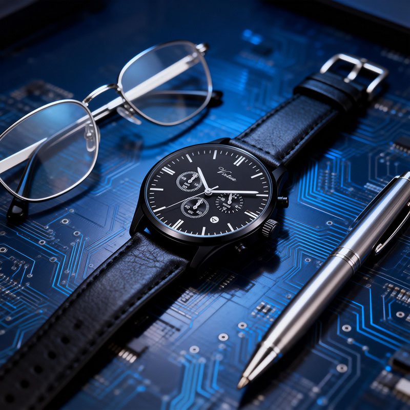 Деловые водонепроницаемые мужские часы с календарем, повседневные, модные, заводская поставка, кварцевые, OEM с логотипом. - Virtue