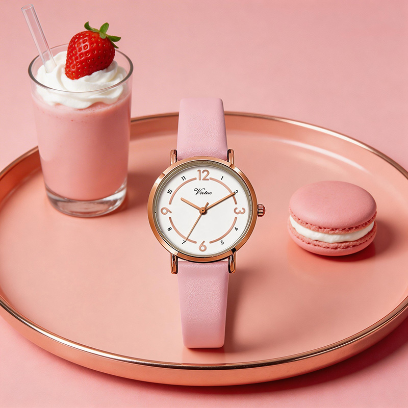 Часы Virtue с аналоговым дисплеем, минималистичным дизайном, водонепроницаемостью 3ATM, заводским производством, индикацией даты, на заказ, для женщин. - Virtue