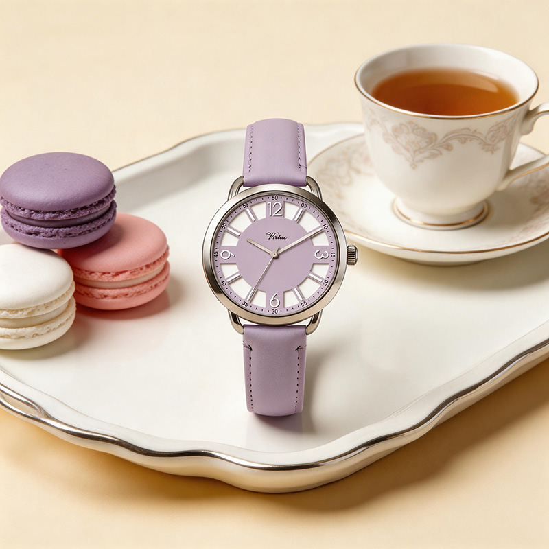 Оптовая продажа высококачественных водонепроницаемых кварцевых часов класса люкс с 3-барным заводом, модных женских часов с кожаным ремешком. - Virtue