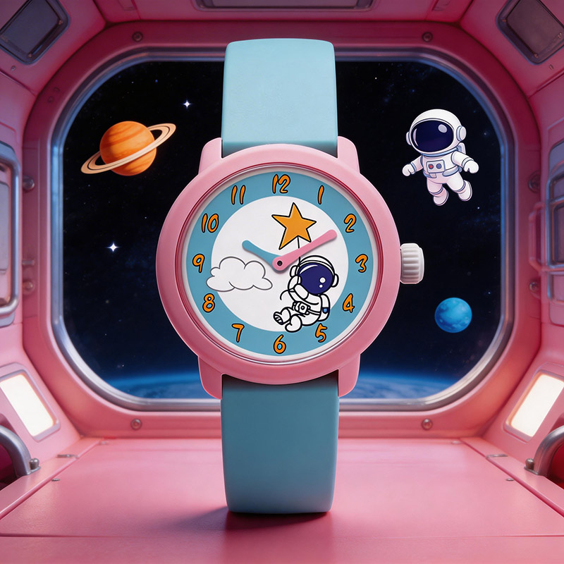 Новые модные круглые кварцевые спортивные часы для детей младшего школьного возраста в ярких, конфетных цветах. - Virtue