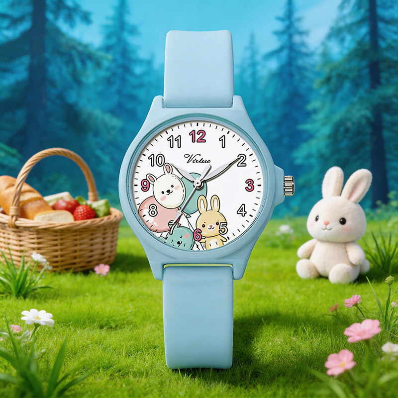 Стильные кварцевые часы нейтрального цвета для студентов, новые, простые, модные, с кожаным ремешком, диаметром 34 мм, стеклянным циферблатом и окошком для экзаменов. - Virtue