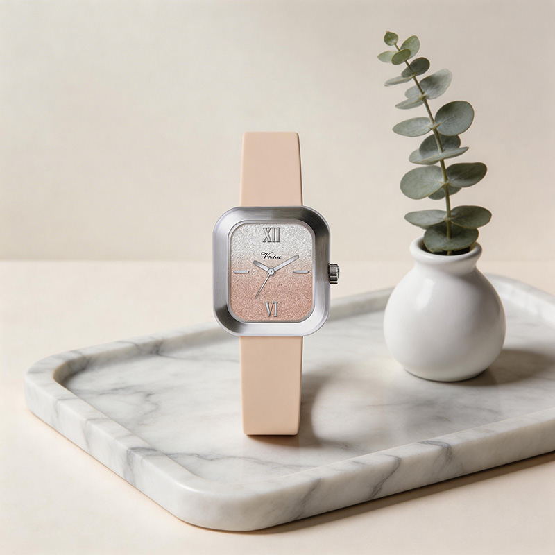 Кварцевые наручные часы, классический простой аналоговый циферблат, диаметр 30 мм, ремешок из сплава и силикона, модный стиль. - Virtue