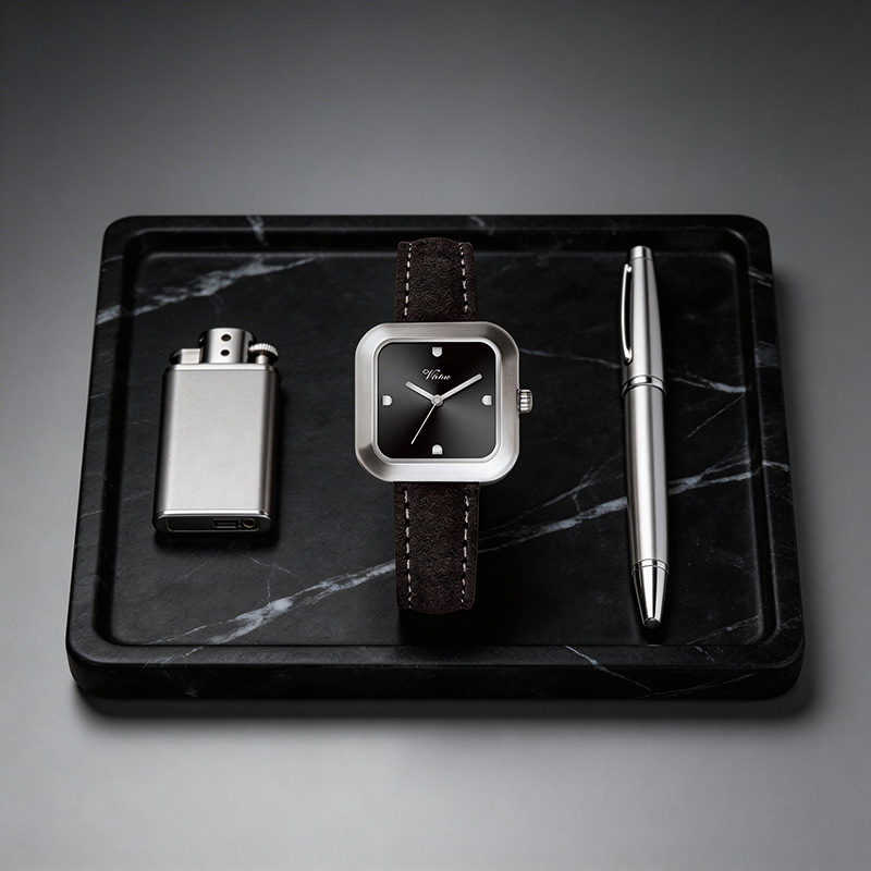 Новые женские кварцевые часы в квадратном корпусе из сплава, с возможностью индивидуальной настройки, водонепроницаемостью, циферблатом в тон, стильным и элегантным циферблатом со стрелками. - Virtue