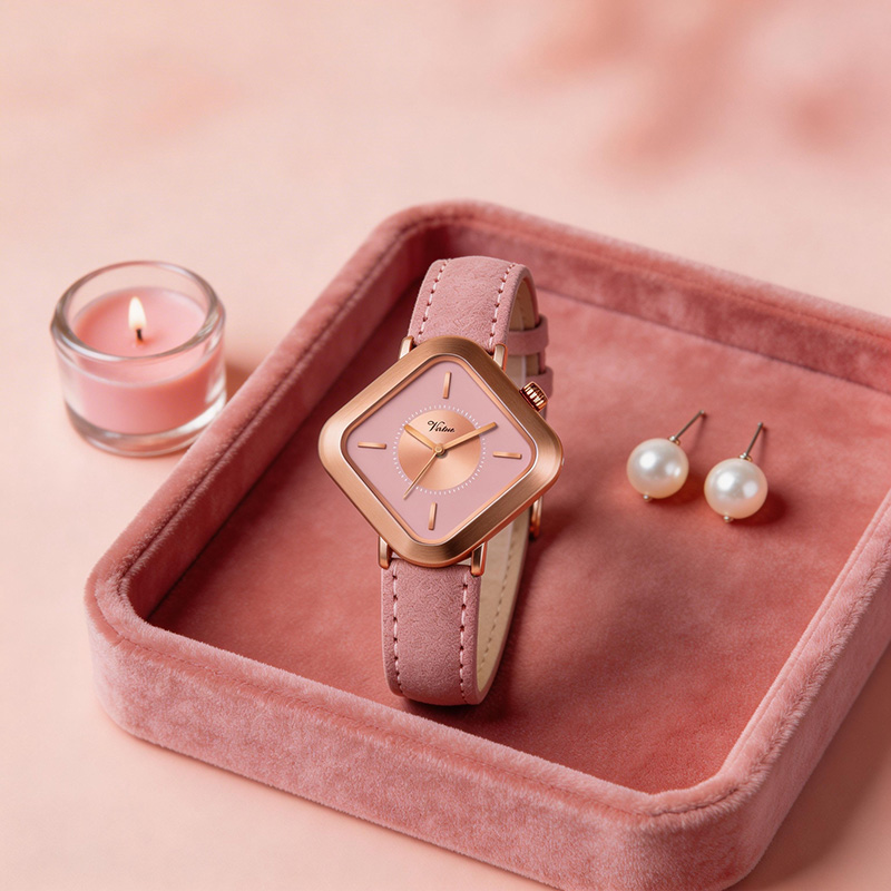 Винтажные женские часы в стиле ретро, ​​кварцевые наручные часы с прозрачным циферблатом, браслеты, женские часы с квадратным циферблатом, бестселлеры. - Virtue