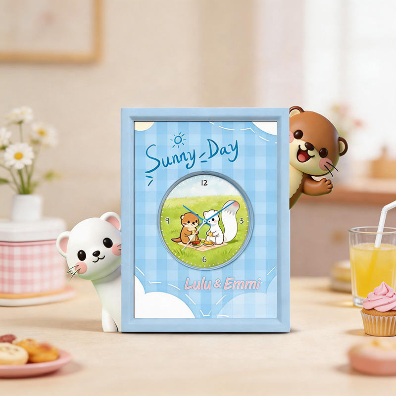 Оптовая продажа небольших настольных часов с индивидуальным дизайном циферблата, мини-будильников для подарков. - Virtue