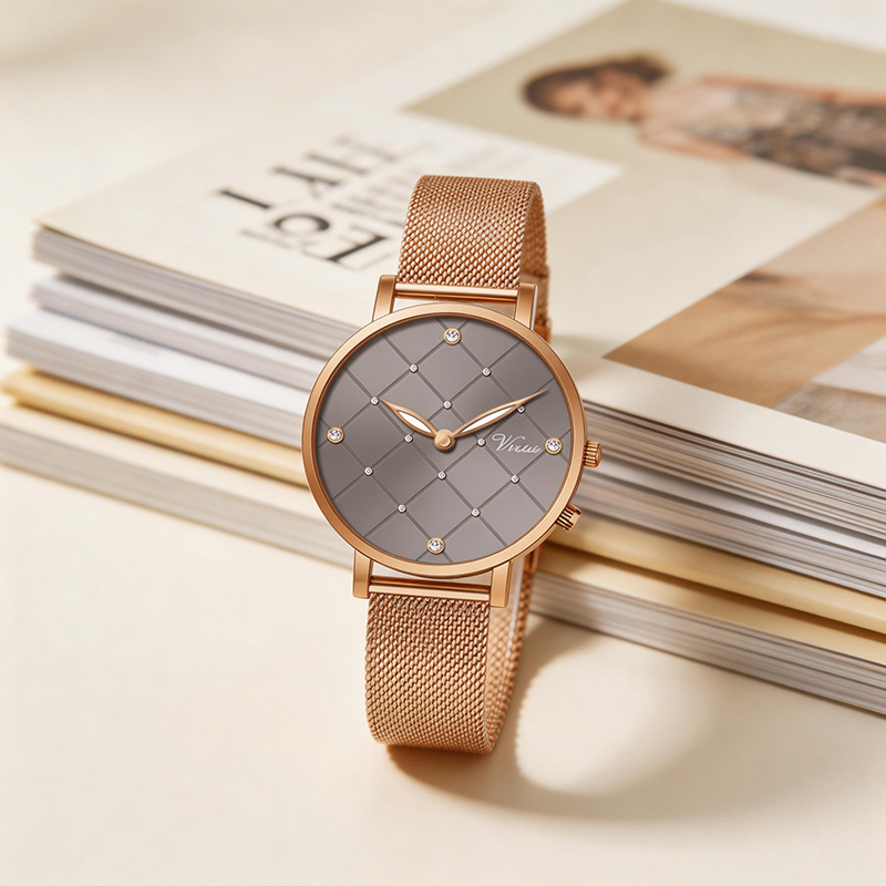 Модные кварцевые часы с ремешком из нержавеющей стали, светящимися водонепроницаемыми наручными часами. - Virtue